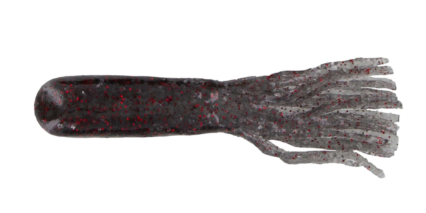 BIG BITE BAITS 3.5" TOUR TUBE / DARK SMOKE RED FLAKE (10 PACK)