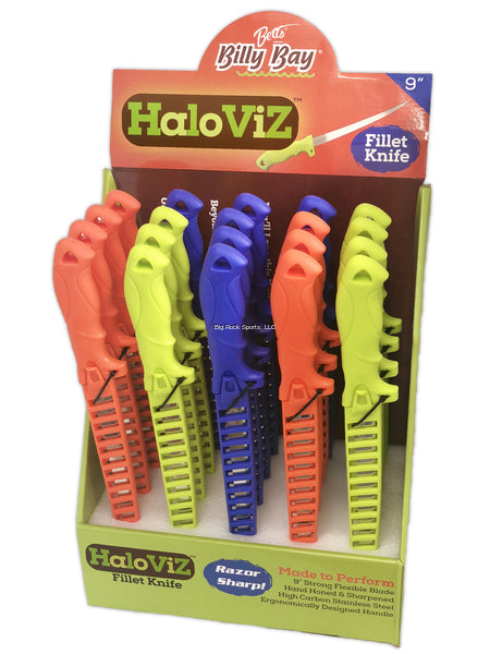 Billy Bay FKD9 Hi Viz 9" Fillet Knife Display 20 pcs