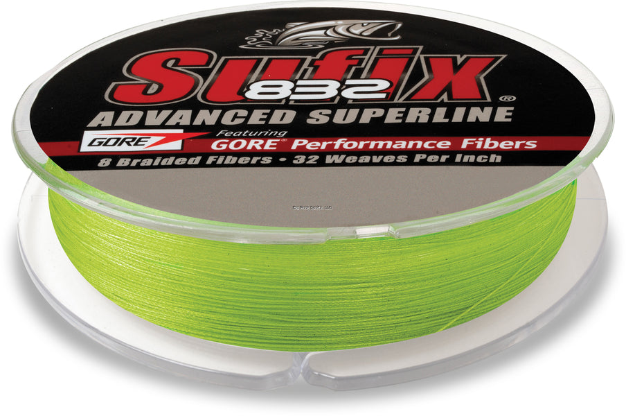 Sufix 660-010L 832 Advanced Superline Braid 10lb 150yd Neon Lime Boxed