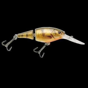Berkley Flicker Shad Jointed Hard Bait, Crankbait, 1/5 oz, 2in / 5cm, 5ft-7ft / 1.5m-2.1m, Hook Size 8, 2 Hooks, HD Yellow Perch, FFSH5J-HDYLP FFSH5JHDYLP