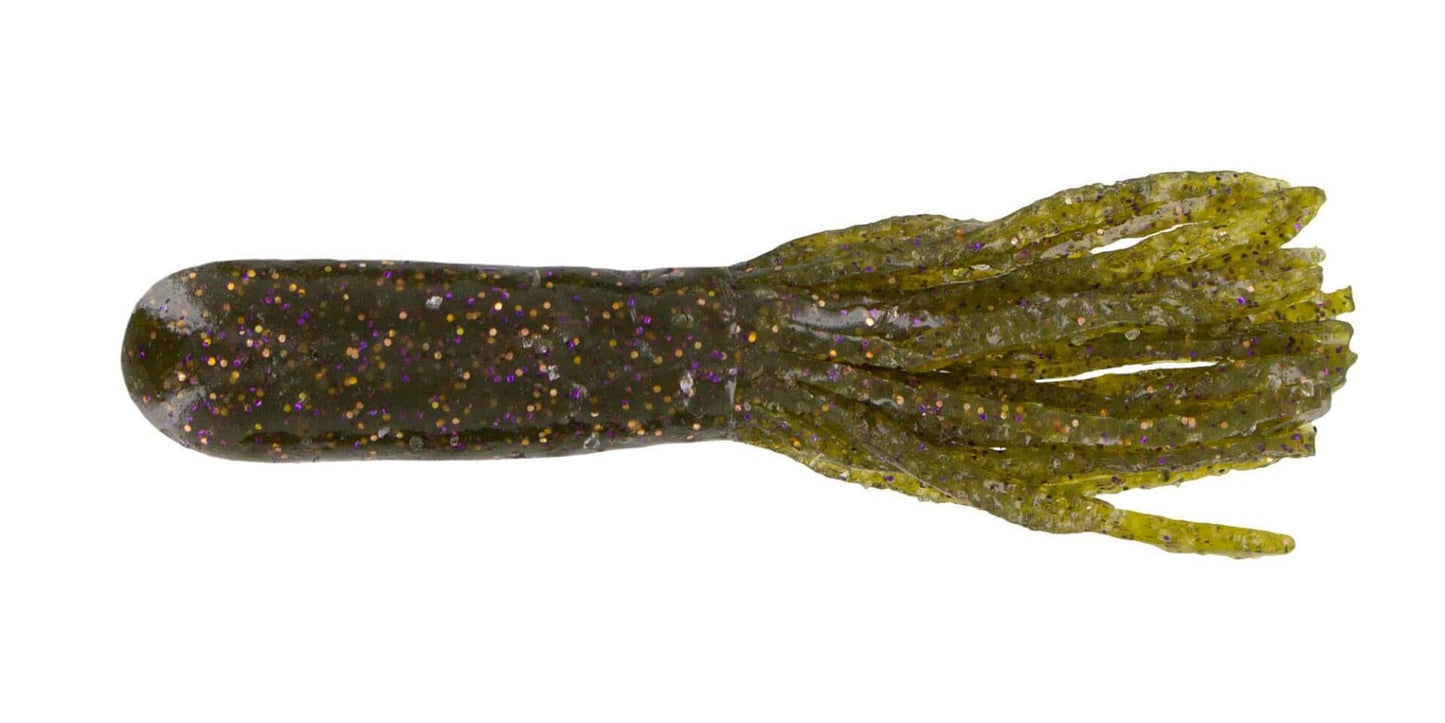 BIG BITE BAITS 3.5" TOUR TUBE / GREEN PUMPKIN PURPLE COPPER FLAKE (10 PACK)