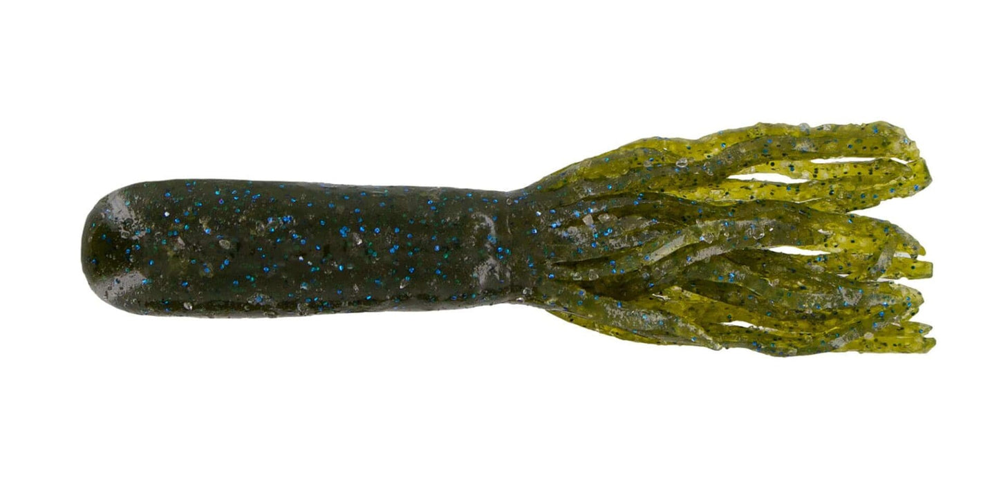 BIG BITE BAITS 3.5" TOUR TUBE / GREEN PUMPKIN BLUE FLAKE (10 PACK)