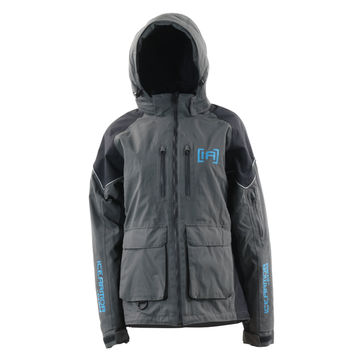 CLAM Women's Rise Float Parka Black Grey Teal