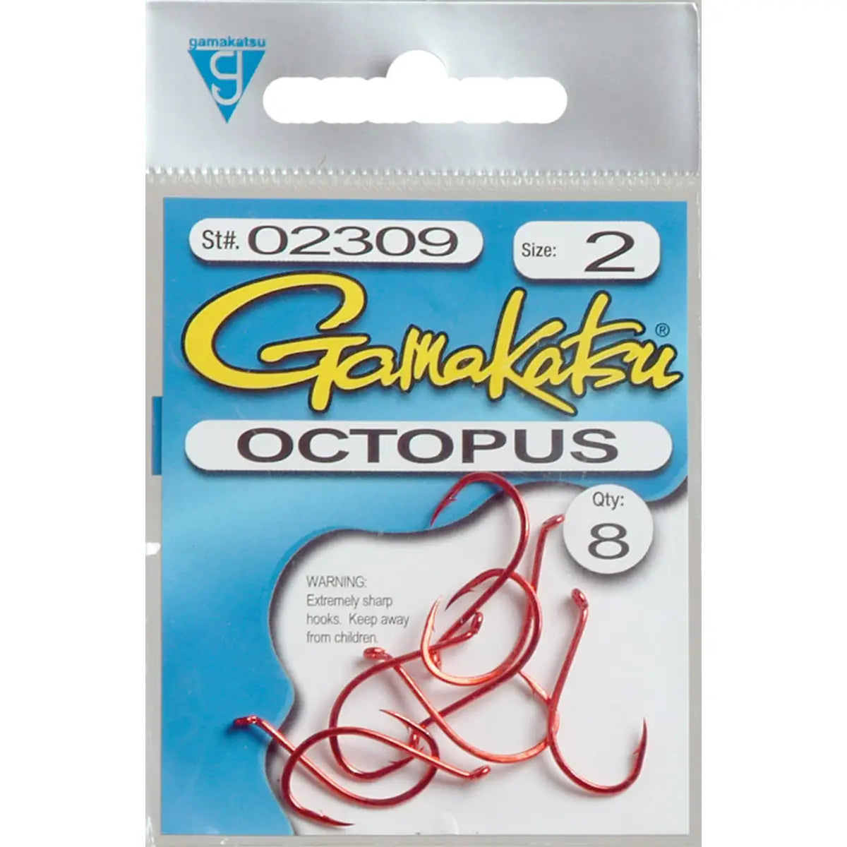 Gamakatsu Red Octopus Hook - Size 2