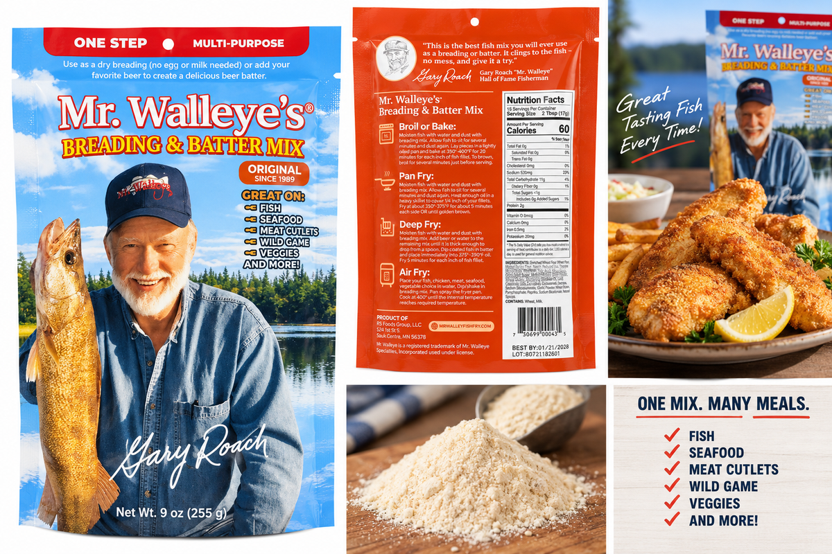 Mr. Walleye’s Original Breading & Batter Mix – 9 oz