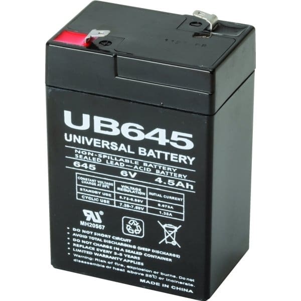 Universal Power Group® 6v 4.5ah Lead Acid Emergency Battery