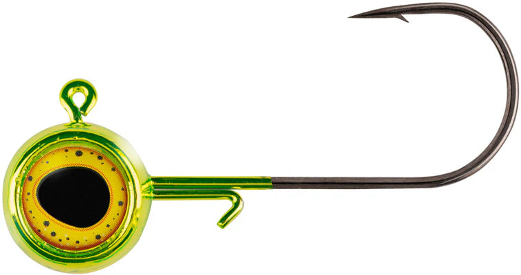 NORTHLAND DEEP-VEE JIG / 1.75" / 3/8 OZ - #3/0 HK / 3 PACK / METALLIC CHARTREUSE