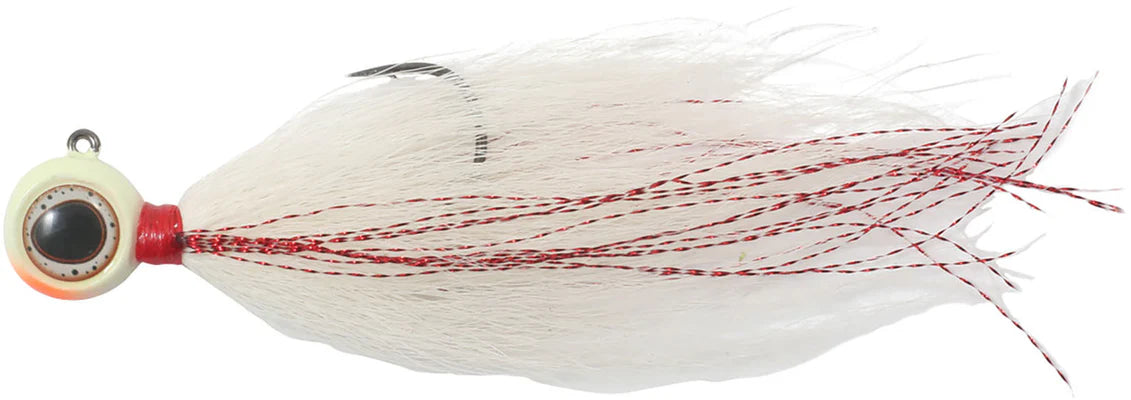 NORTHLAND DEEP-VEE BUCKTAIL JIG / 3.25" / 3/8 OZ - #3/0 HK / WHITE
