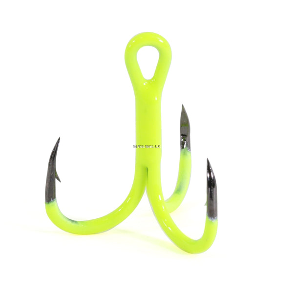 Clam 17529 Gaff X Vinyl Treble, Size 8, Chartreuse, 6 pack
