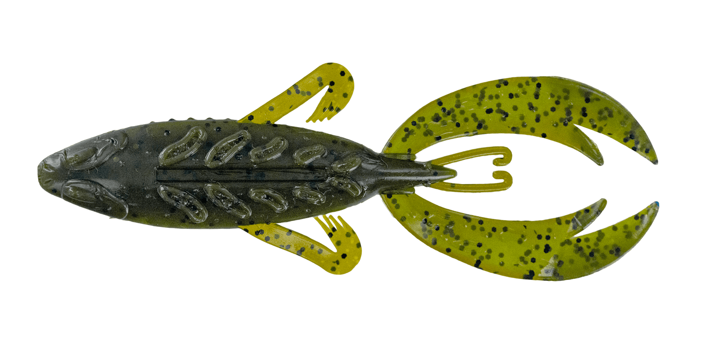 BIG BITE BAITS 4" ROJAS FIGHTING FROG / OKEECHOBEE CRAW (25 PACK)