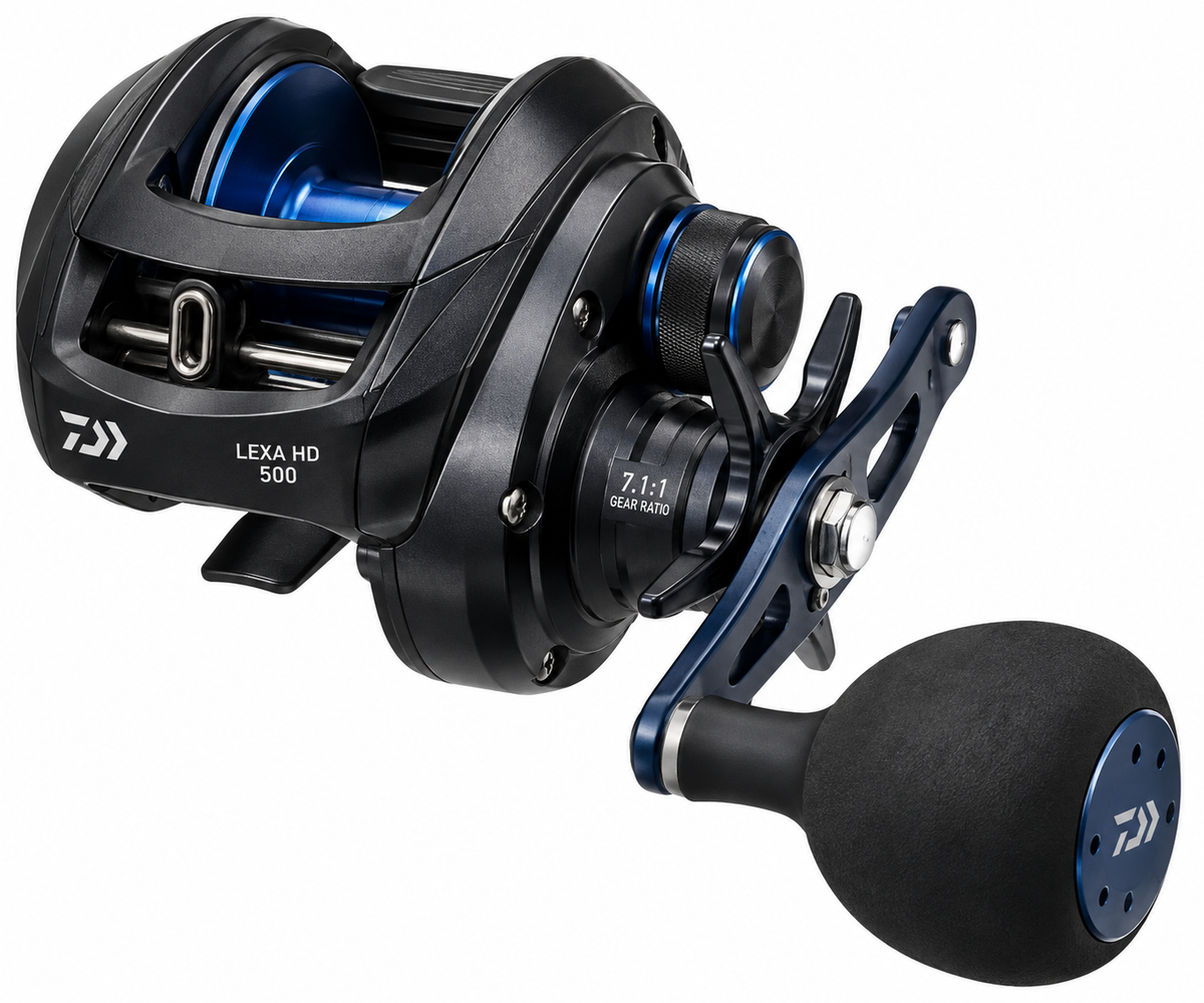 Daiwa Lexa HD 500 Left-Hand Baitcasting Reel – LX-HD500HL-P