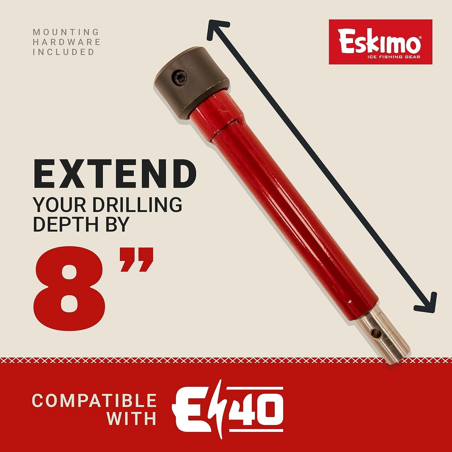 ARD-ESKIMO 42900A EXTENSIOcp6 8" ELECTRIC STEEL EXTENSION - GRAY | 8"