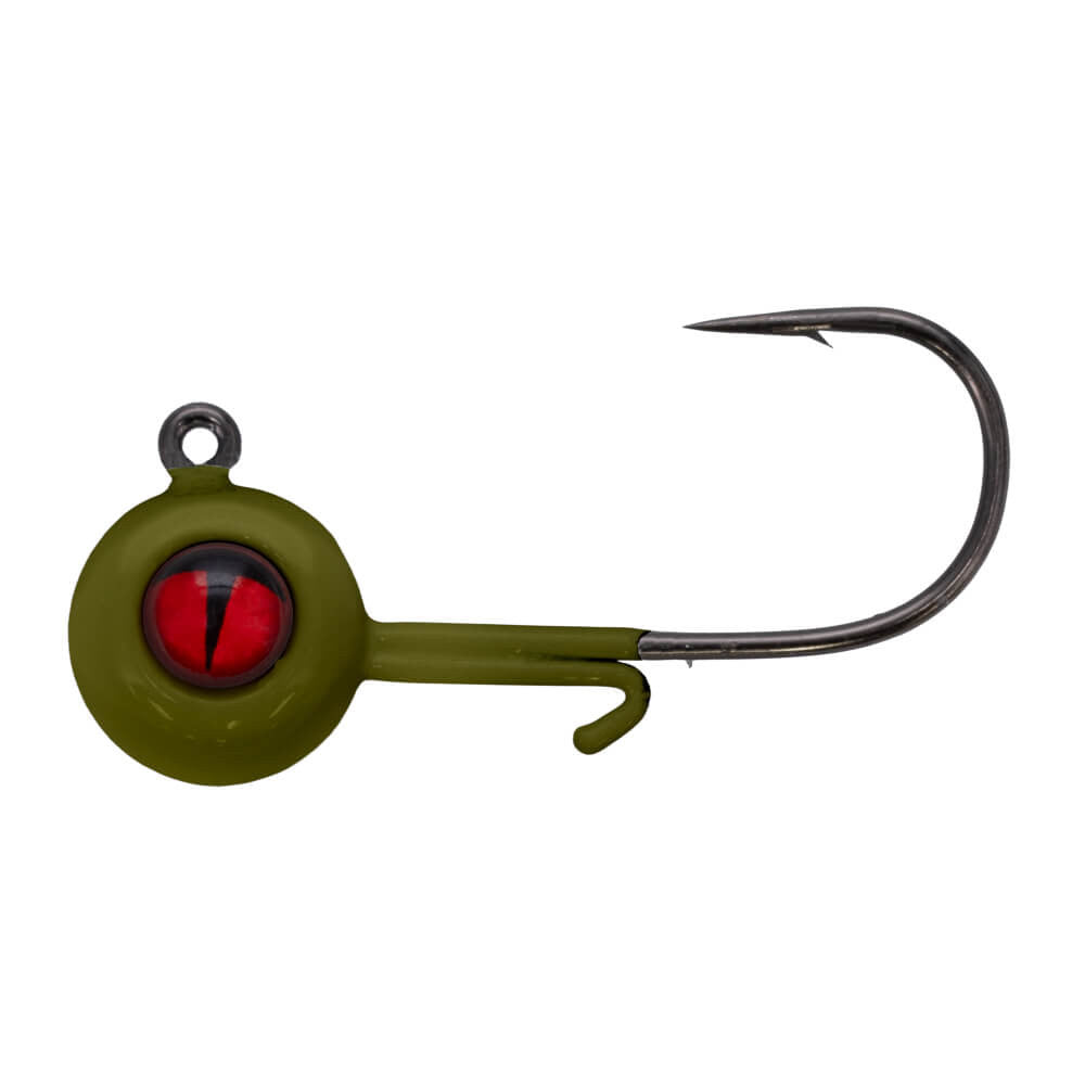 NORTHLAND TUNGSTEN PANFISH JIG - 2/CARD - 1/8OZ - #4HK - OLIVE
