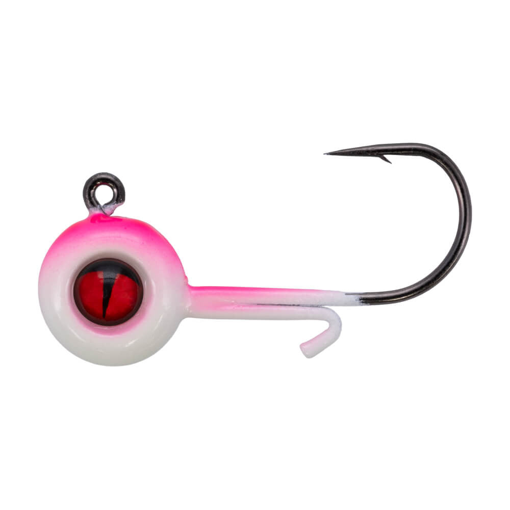 NORTHLAND TUNGSTEN PANFISH JIG - 2/CARD - 1/16OZ - #6HK - SUPER - GLO PINKY
