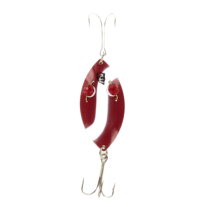 Eppinger Red Eye Wigglers - 1/4 oz. - Red And White With Nickel Back