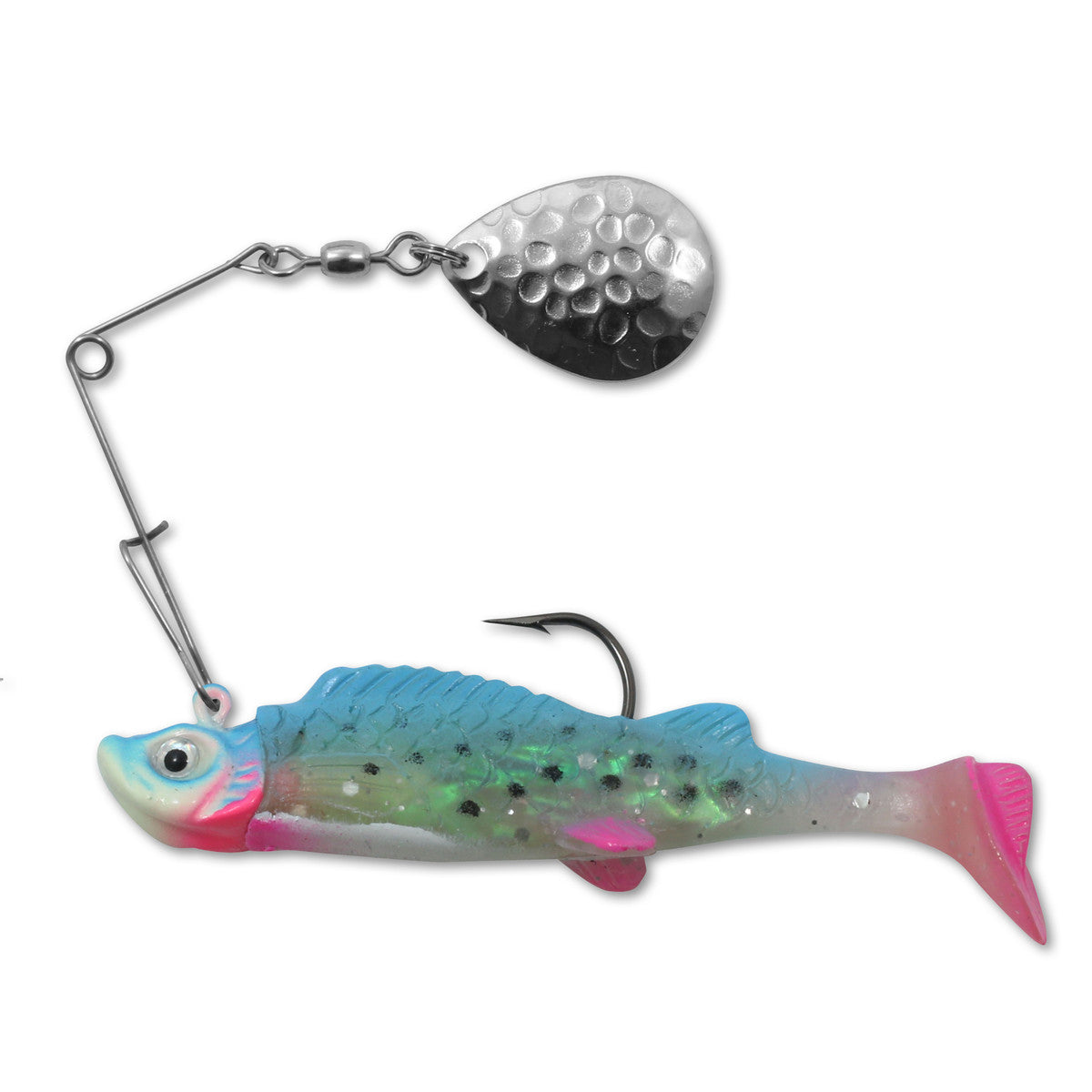 NORTHLAND MIMIC MINNOW SPIN / 1-7/8" / 1/16 OZ - #2 HK / GLOW RAINBOW
