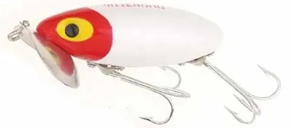 PRADCO ARBOGAST G65001 CP3 5/8OZ JITTERBUG WHT/RED-HEAD - WHITE RED HEAD | 5/8OZ