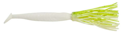 Berkley Power bait Bearded Grass Pig Bait (6 Count), Chartreuse Shad/White, 5"