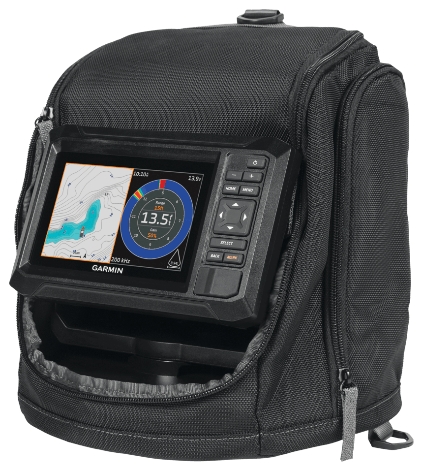 New! Garmin ECHOMAP UHD2 Keyed 5'' CV Ice-Fishing Fish-Finder Bundle