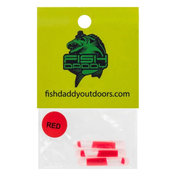 FISH DADDY FD00408 INSERT CP10 3PK MICRO GLOW STICK RED
