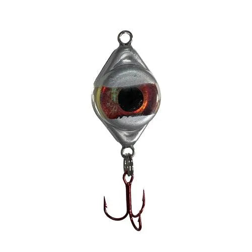 FISH DADDY FD01142 SPOON CP6 1/16OZ DIRTY BOMB SILVER/RED - SILVR SPOON RED LED | 1/16OZ 1PK