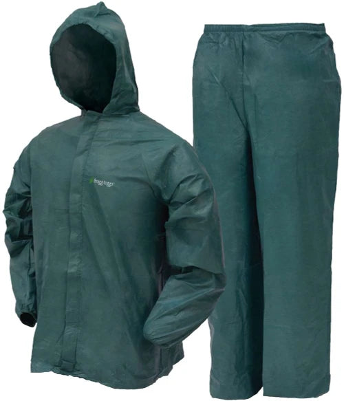 Frogg Toggs UL12104-09LG Men's Ultra-Lite II Rain Suit, Green, Size LG