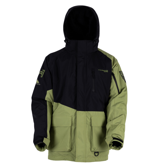 IceArmor by Clam Delta Float Parka (Drab Green/Black) Folds of
