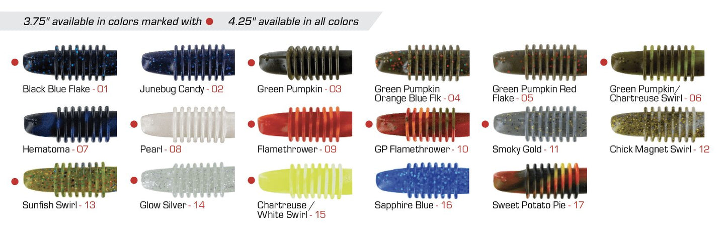 4.25" KAMIKAZE SWIMON / GREEN PUMPKIN/CHARTREUSE SWIRL (6 PACK)