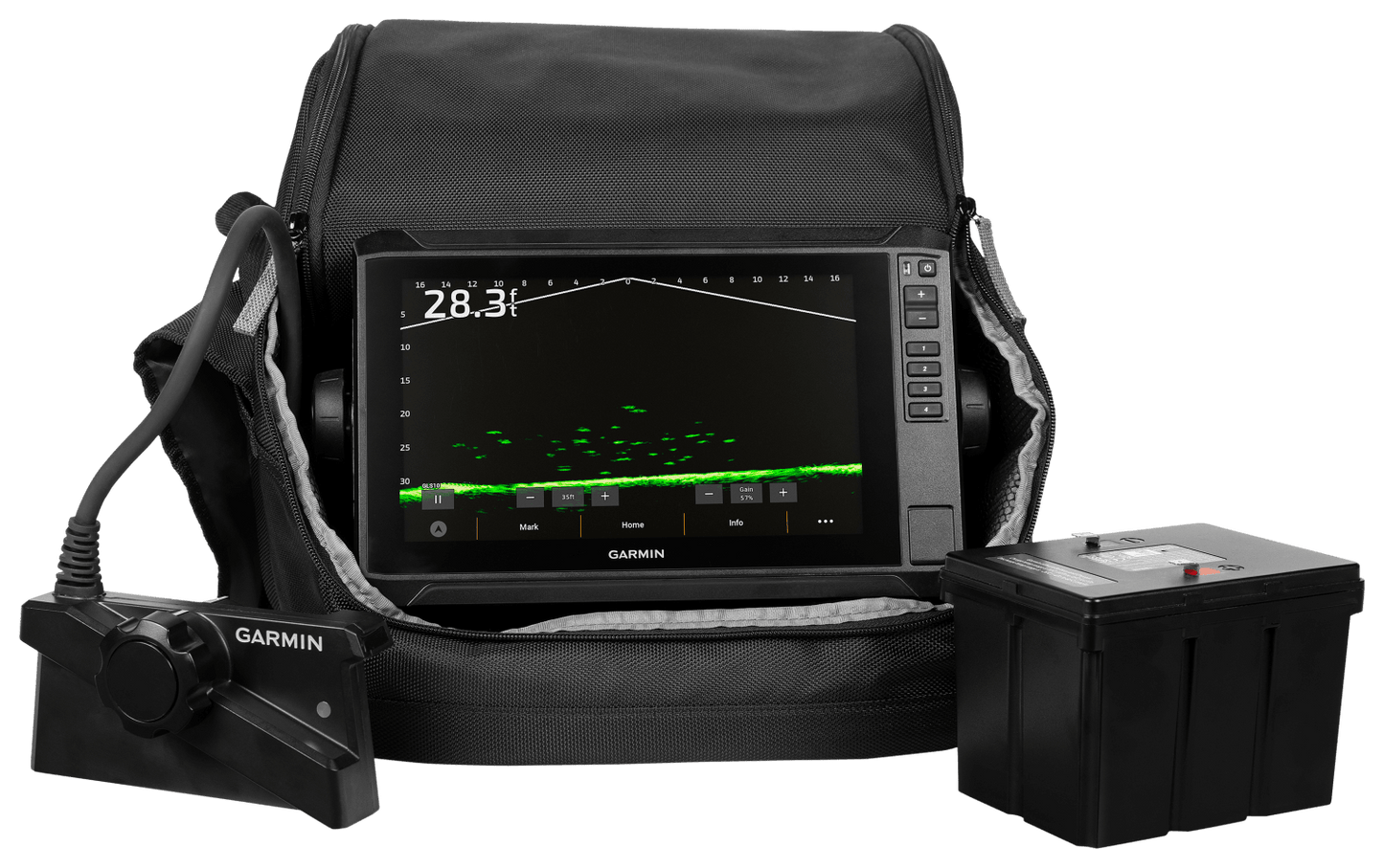 Garmin LiveScope Plus Ice-Fishing Bundle Lithium Ion w/ LVS34-IF w/ upgraded 93SV UHD2 Bundle