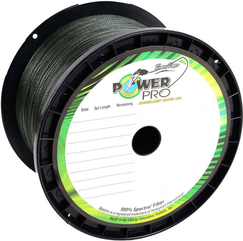 Power Pro Spectra Moss Green Braided Line 1500 yard Bulk Spool 15lb