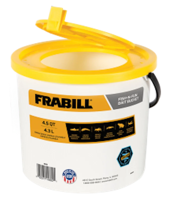 NEW FRABILL 4602 FISH-N-FUN BAIT BUCKET 4.5 QT