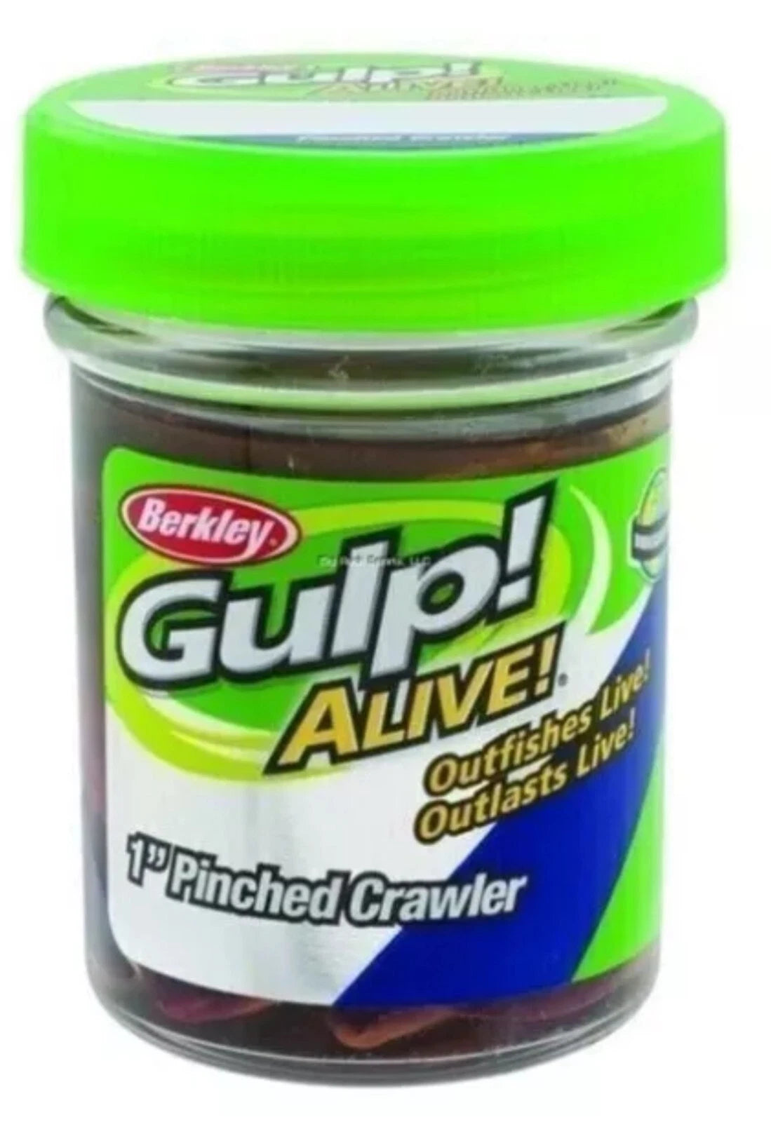 Berkley GAJPC1-NC Gulp Alive Pinched Crawler, 1", 1.7 oz Nightcrawler
