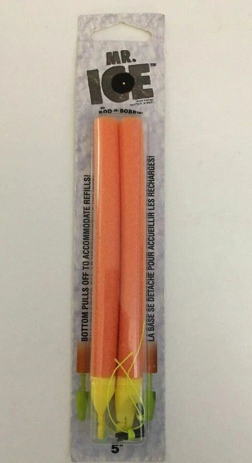 Mr Ice By Rod N Bobb's 5” Orange 2 Pack Bobber Stop MR5O
