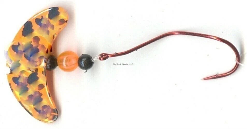 Mack's Lure 63301 Smile Blade Slow Death Rig, #2 Hook, Orange Black Tiger Smile