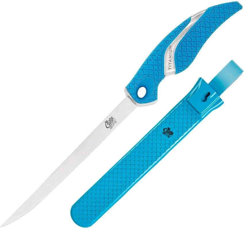 CUDA TITANIUM BONDED FILLET KNIFE 7" and SHEATH