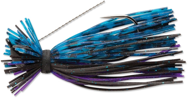 Terminator Lures Finesse Jig, Sinking, 3/16 Oz, Black Blue Purple