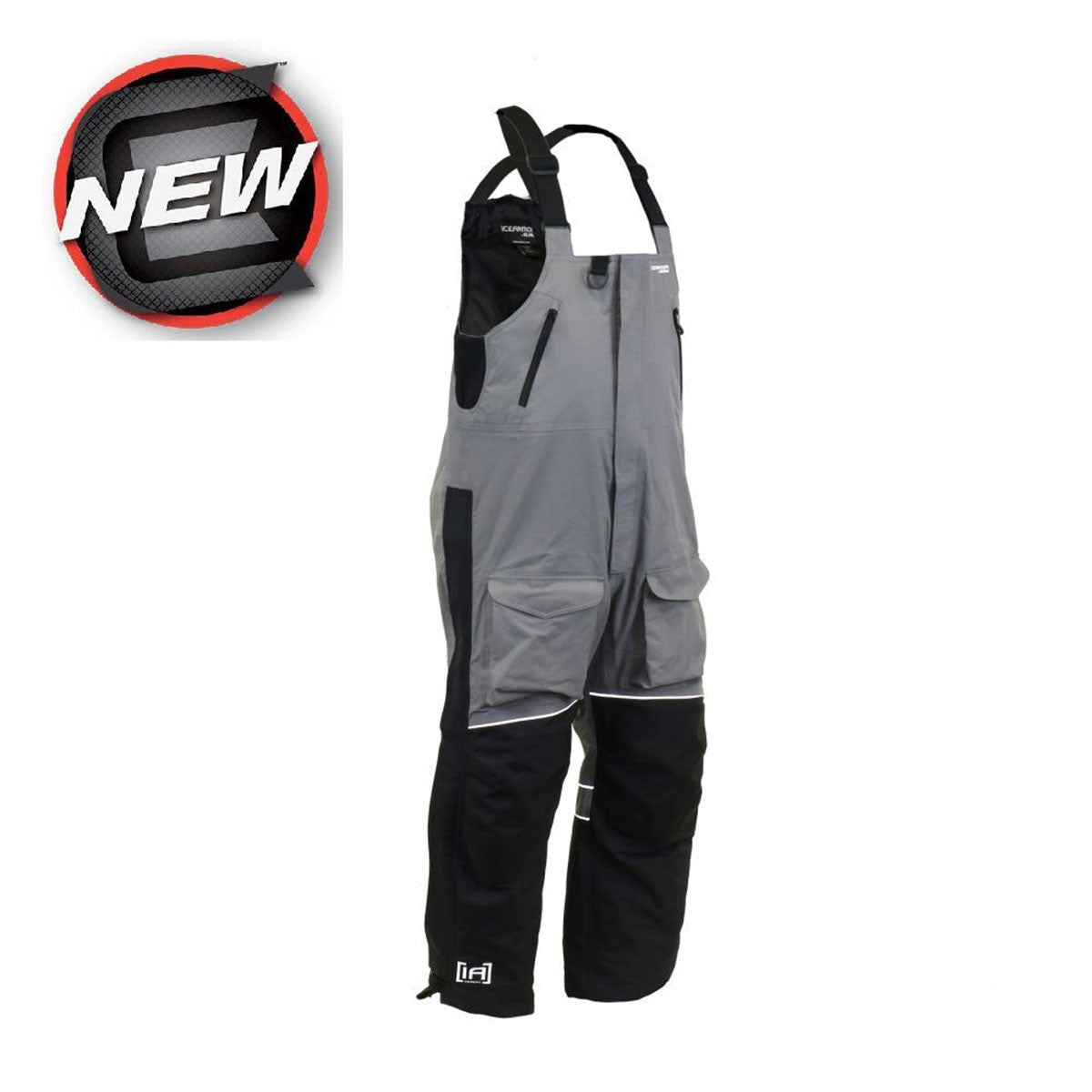 CLAM Men's IceArmor Ascent Float Bib Charcoal Black