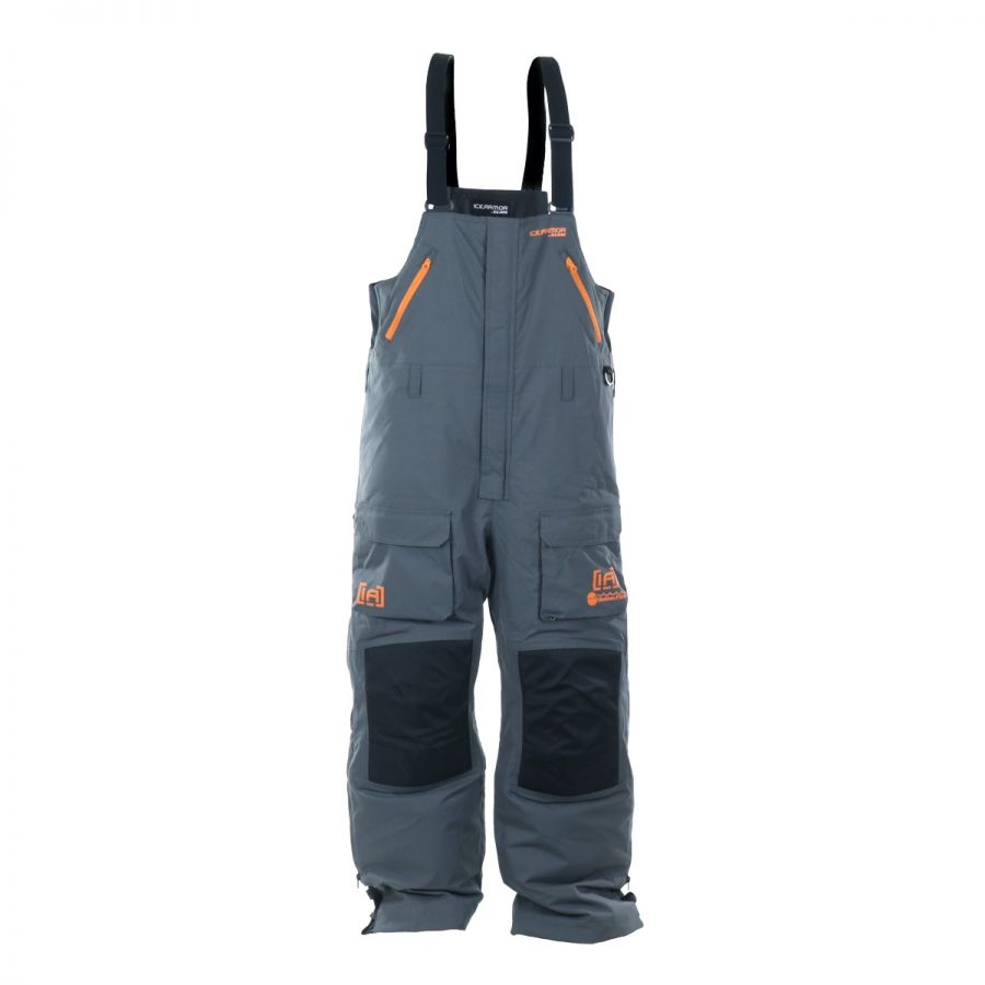 CLAM Men's IceArmor Rise Float Bibs Charcoal Orange