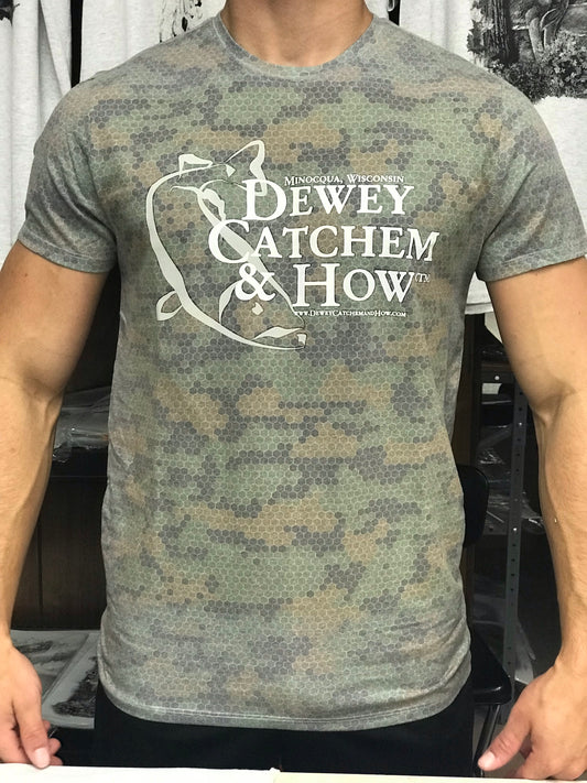 Dewey Catchem and How Logo T-shirt Ultimate Camo
