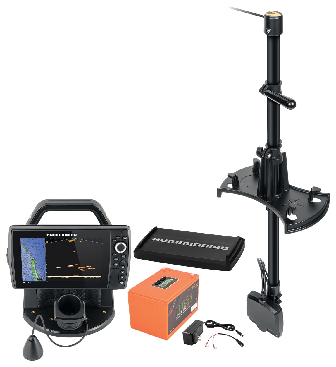New! Humminbird ICE HELIX 9 MSI+ GPS G4N MEGA Live Fish Finder Bundle – Dewey Catchem & How New! Humminbird ICE HELIX 9 MSI+ GPS G4N MEGA Live Fish Finder Bundle – Dewey Catchem & How