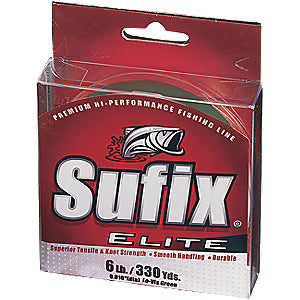 Sufix Elite Fishing Line (330 yds) - 10 lb Test - Lo-Vis Green