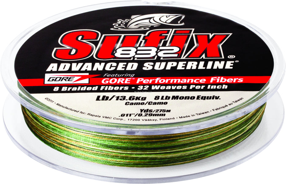 Sufix 660-020CA 832 Advanced Superline Braid 20lb 150yd CAMO