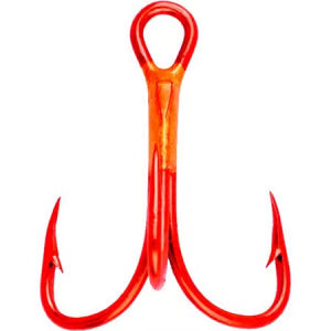 Eagle Claw 374 Red 2X Treble Hook - 1