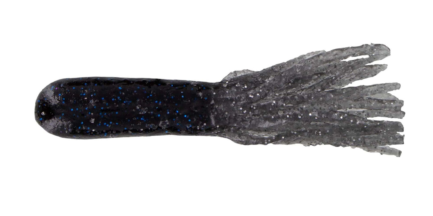 BIG BITE BAITS 3.5" TOUR TUBE / BLACK BLU/SMOKE SILVER FIRETAIL (10 PACK)