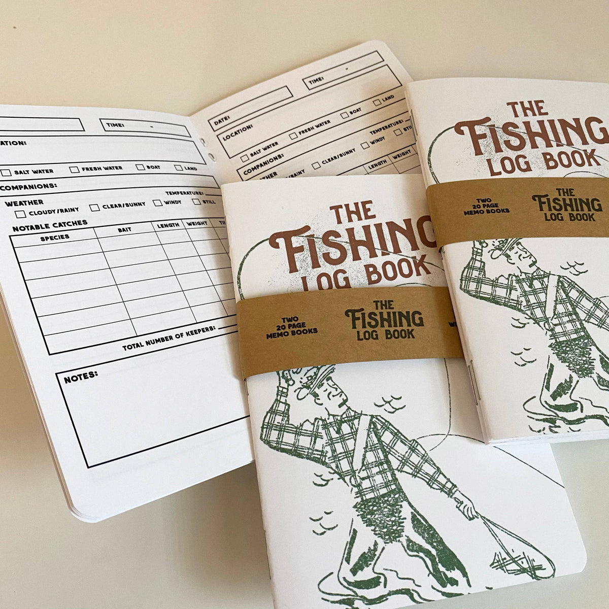 Fishing Log Book - Two 20-page books - Record best catches
