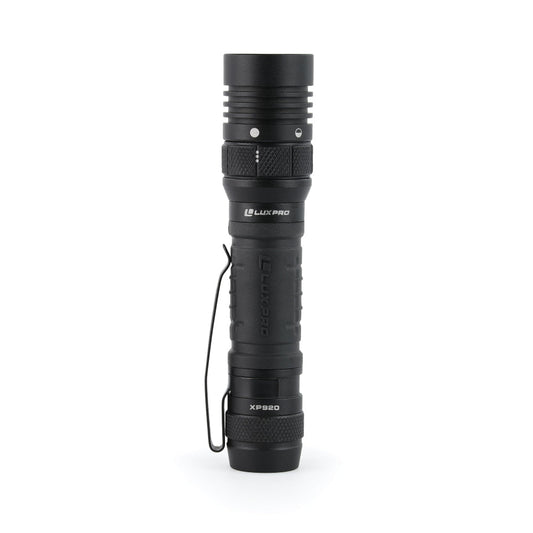 LUXPRO XP920 Pro Series 1000 Lumen LED Tactical Flashlight + Rechargeable Battery with Integrated Charging Port