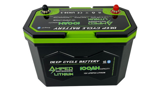 100Ah Lithium Battery (LiFePO4) 12.8V - Bluetooth - IP67 Waterproof - Heated