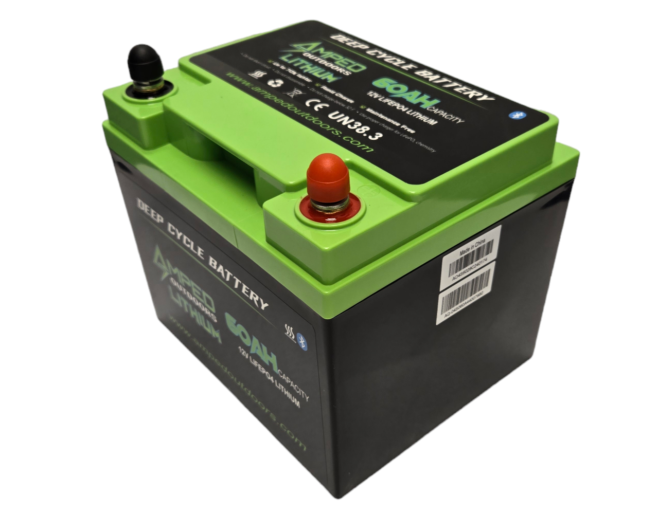 Amped 60Ah Lithium Battery (LiFePO4) 12.8V - Bluetooth - Heated