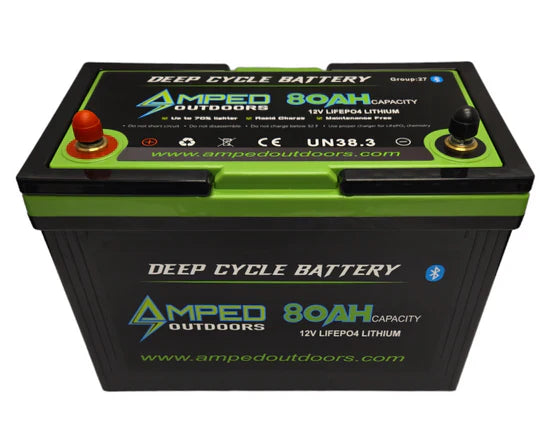 Amped 80Ah Lithium Battery (LiFePO4) - Bluetooth - Non Series - Limited Qty! boogers