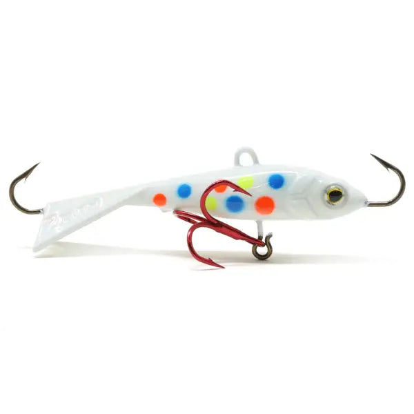 Clam Tikka Mino Jigging Lure - 1/8 oz - Size 14 - Glow White Wonderbread - 15731